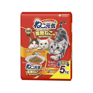 ユニ・チャーム ねこ元気 複数ねこ用 お魚とお肉のスペシャルブレンド まぐろ・かつお・白身魚・チキン入り 5.0kg FCF572N-イメージ1