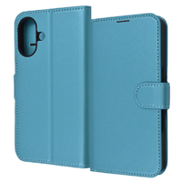 レイアウト iPhone 16用Like standard 耐衝撃 マグネットベルト シンプル 手帳型レザーケース シャイニーブルー RT-P46ELC1/A