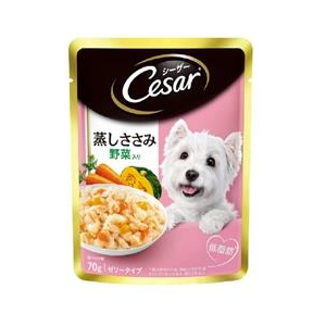 マースジャパンリミテッド シーザー 蒸しささみ野菜入り 70g ｼ-ｻﾞ-ﾊﾟｳﾁｻｻﾐ･ﾔｻｲ70G-イメージ1