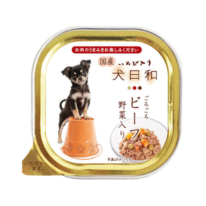 わんわん 犬日和 ごろごろビーフ 野菜入り 100g FC84213-イメージ1