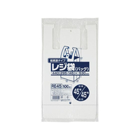 ジャパックス 省資源レジ袋 東45号・西45号 乳白 100枚 FCE067U-RE45