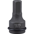 KTC １９．０ｓｑ．　インパクトレンチ用ヘキサゴンレンチ　対辺寸法２７ｍｍ　全長８５ｍｍ BTP6-27P