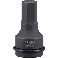 KTC １９．０ｓｑ．　インパクトレンチ用ヘキサゴンレンチ　対辺寸法２７ｍｍ　全長８５ｍｍ BTP6-27P