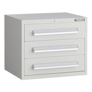 トラスコ中山 TRUSCO/WLVR型キャビネット 500X412XH420 引出3段 ホワイト色 FC923TV-2638996-イメージ1