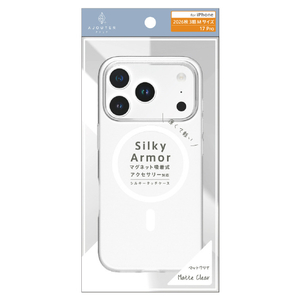 トリニティ ajouter アジュテ iPhone 18 Pro用 / 17 Pro用 [Silky Armor] マグネット吸着式アクセサリー対応 シルキータッチケース マットクリア AJ-IP26M3-SA-CL-イメージ1