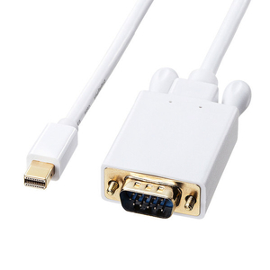 サンワサプライ ミニDisplayPort-VGA変換ケーブル(2m) ホワイト KC-MDPVA20-イメージ1