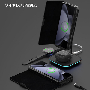 araree Galaxy Z Fold 5用ケース Bonnet Diary ブラック AR25259GZFD5-イメージ11