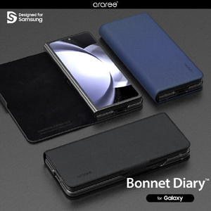 araree Galaxy Z Fold 5用ケース Bonnet Diary ブラック AR25259GZFD5-イメージ2