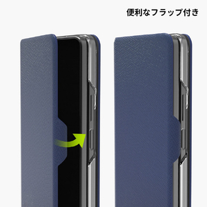 araree Galaxy Z Fold 5用ケース Bonnet Diary ブラック AR25259GZFD5-イメージ5