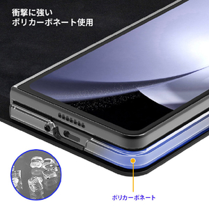 araree Galaxy Z Fold 5用ケース Bonnet Diary ブラック AR25259GZFD5-イメージ9