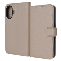 レイアウト iPhone 16用Like standard 耐衝撃 マグネットベルト シンプル 手帳型レザーケース シャイニーベージュ RT-P46ELC1/BE