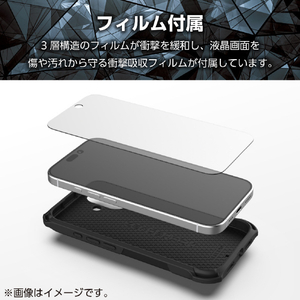 エレコム iPhone 17用ZEROSHOCK ケース MAGKEEP ブラック PM-A25AZEROMGBK-イメージ7
