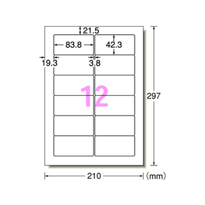 エーワン ラベルシール 耐水タイプ光沢紙 12面 F048257-64212-イメージ2