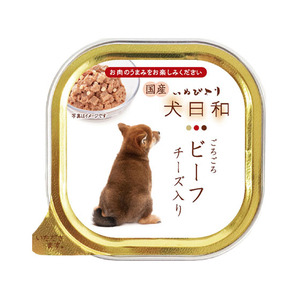 わんわん 犬日和 トレイ ビーフ チーズ入り 100g FC84214-イメージ1