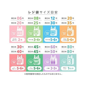 ジャパックス 業務用レジ袋 東12号・西30号 乳白100枚 FCE068U-RJJ12-イメージ7