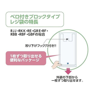 ジャパックス 業務用レジ袋 東12号・西30号 乳白100枚 FCE068U-RJJ12-イメージ8