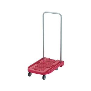 トラスコ中山 TRUSCO 樹脂台車 アクロキャリー 600×390 ピンク ストッパー付 FC815HT-8194964-イメージ1