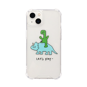 168cm iPhone 13用ハイブリッドクリアケース Let's play 168259I13-イメージ1