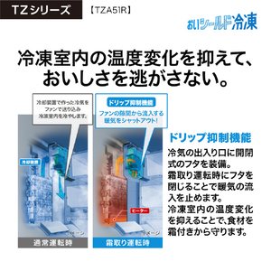 AQUA 512L 4ドア冷蔵庫 TZシリーズ(スペシャルエディション) ダークシルバー AQR-TZA51R(DS)-イメージ10