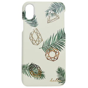 Happymori iPhone XS/X用ケース kentia palm bar グレーグリーン HM10259I8-イメージ1