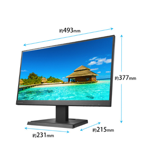 I・Oデータ USB Type-C搭載 21．5型 液晶ディスプレイ ブラック LCD-C222SDBX-イメージ2