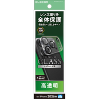 エレコム iPhone18 Pro用カメラレンズカバー ガラス PM-A26CFLLP1CR
