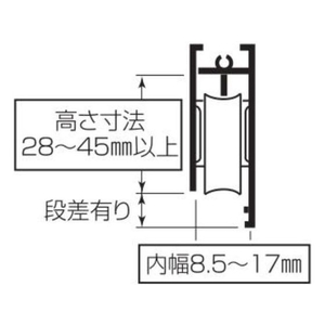 丸喜金属本社 S-228サッシ用 取替戸車 M8.5B-024 FC684FT-1188972-イメージ4