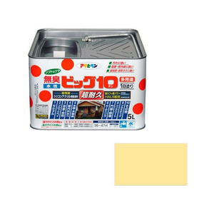 アサヒペン 水性ビッグ10多用途 5L 227 クリーム色 FC066PP-イメージ1