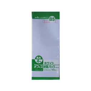 ツバメ工業 ホワイト封筒 長4 80g／m2 1000枚 1箱(1000枚) F807744-W80-N4-イメージ1