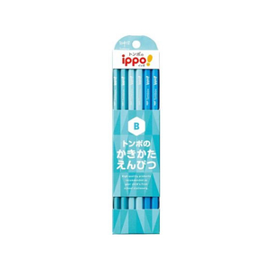 トンボ鉛筆 ippo!かきかたえんぴつ B ライトブルー系 12本 FCE461U-KB-KPC01-B-イメージ1