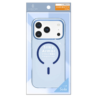 トリニティ ajouter アジュテ iPhone 18 Pro用 / 17 Pro用 [Silky Armor] マグネット吸着式アクセサリー対応 シルキータッチケース ソーダ AJ-IP26M3-SA-CLSBL