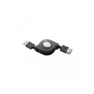 エレコム 巻き取りUSB3．0延長ケーブル(A-A) 0．7m ブラック USB3-RLEA07BK-イメージ1
