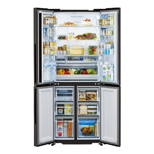 AQUA 420L 4ドア冷蔵庫 TZシリーズ ダークウッドブラウン AQR-TZ42R(T)-イメージ3