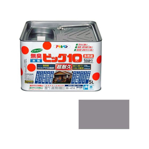 アサヒペン 水性ビッグ10多用途 5L 225 ライトグレー FC067PP-イメージ1