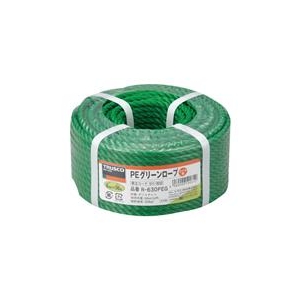 トラスコ中山 TRUSCO　PEグリーンロープ　3つ打　線径6mmX長さ30m R-630PEG-イメージ1