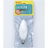 エルパ シャンデリア球 E12口金 10W ホワイト 1個入り G-71H(W)