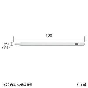 サンワサプライ Apple iPad専用充電式極細タッチペン ホワイト PDA-PEN56W-イメージ10