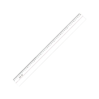 共栄プラスチック メタクリル直線定規 50cmA-3050 FC982WK-4605520
