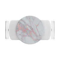 PopSockets スマホグリップ Rose Gold Lutz Marble White 806135