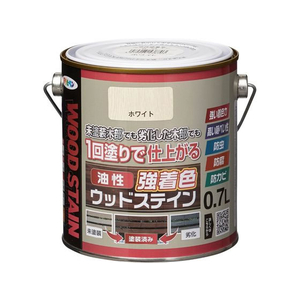 アサヒペン 油性強着色ウッドステイン 0.7L ホワイト FC989NU-イメージ1