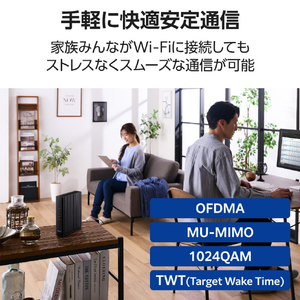 エレコム Wi-Fi 6 2402+574Mbps 1Gルーター ブラック WRC-X3000GS4-B-イメージ3