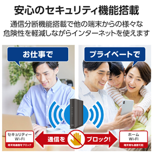 エレコム Wi-Fi 6 2402+574Mbps 1Gルーター ブラック WRC-X3000GS4-B-イメージ4