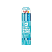 トンボ鉛筆 ippo!かきかたえんぴつ 4B ライトブルー系 12本 FCE463U-KB-KPC01-4B