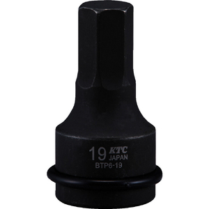 KTC １９．０ｓｑ．　インパクトレンチ用ヘキサゴンレンチ　対辺寸法１９ｍｍ　全長７５ｍｍ BTP6-19P-イメージ1