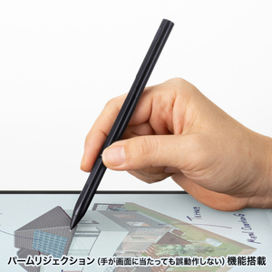 サンワサプライ Microsoft Surface専用充電式極細タッチペン ブラック PDA-PEN57BK-イメージ3
