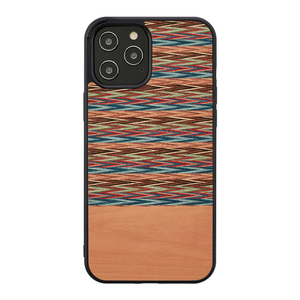 Man & Wood iPhone 12 Pro Max用天然木ケース Browny Check I19262I12PM-イメージ1