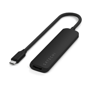 SATECHI 4-in-1 USB-C Slim Multiport Adapter 4K (Black) PST-P4SK-イメージ1