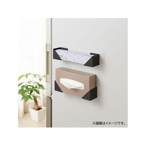 伸晃 ラップホルダー ティッシュホルダー マグネット ブラック FCE162T-FK-WTBK-イメージ2