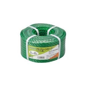 トラスコ中山 TRUSCO　PEグリーンロープ　3つ打　線径9mmX長さ20m R-920PEG-イメージ1