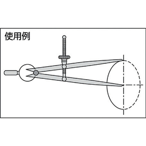 ＳＫ スプリング付コンパス　１５０ｍｍ SD-150-イメージ2